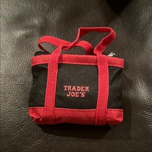 Trader Joe's Black and Red Mini Tote